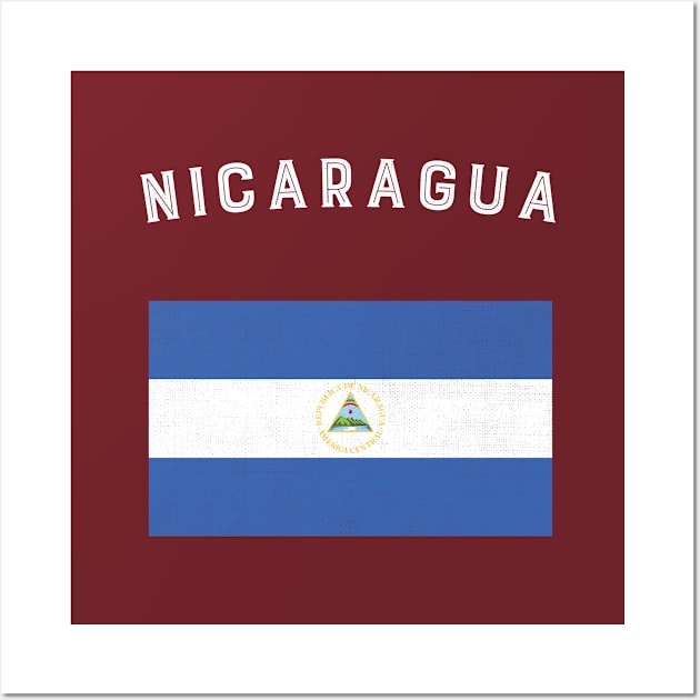 Nicaragua Flag Wall Art by phenomad